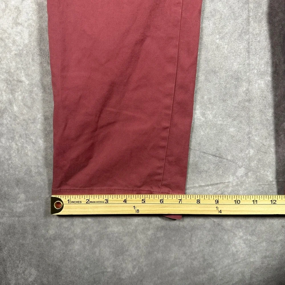 Banana Republic Aiden Slim Chino Pants 32x30 Light Burgundy Flat Front Casual